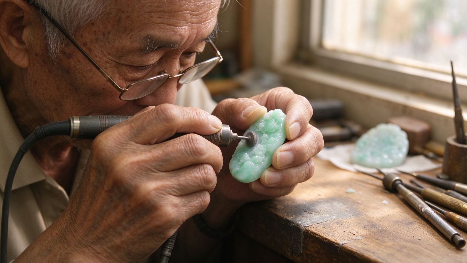 福瑞工匠雕琢翡翠